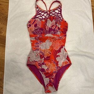 Athleta Floral Tropical one Piece Bathing Suit